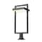 Z-Lite Luttrel 1 Light Outdoor Pier Mounted Fixture 566PHXLR-553PM-BK-LE - alternate 1